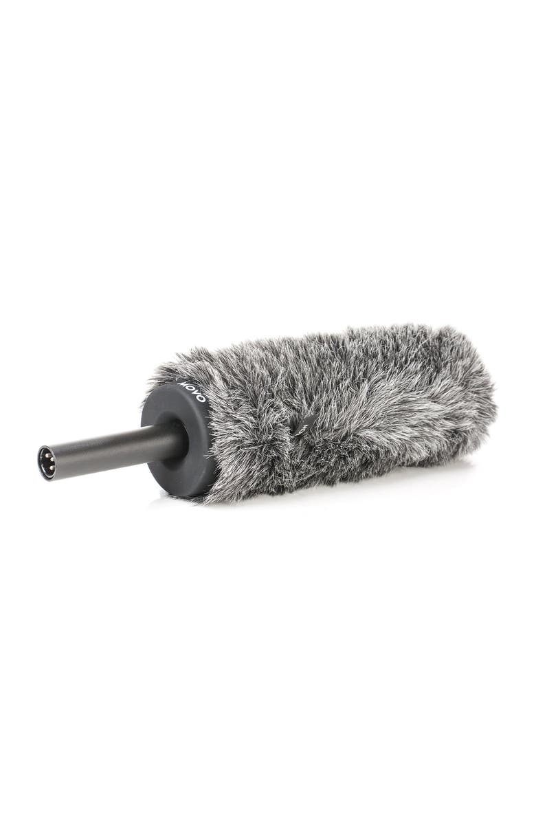 MOVO WS-G300 Furry Rigid Windscreen for Microphones 18-23mm in Diameter and up to 12.6" (32cm) Long - Dark Gray, Alternate, color, Black