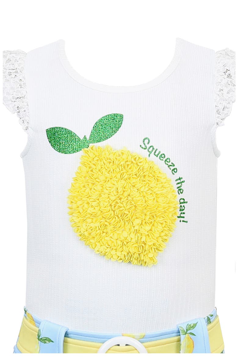 Kids' Lemon Dress & Handbag Set, Alternate, color, CREAM/BLUE