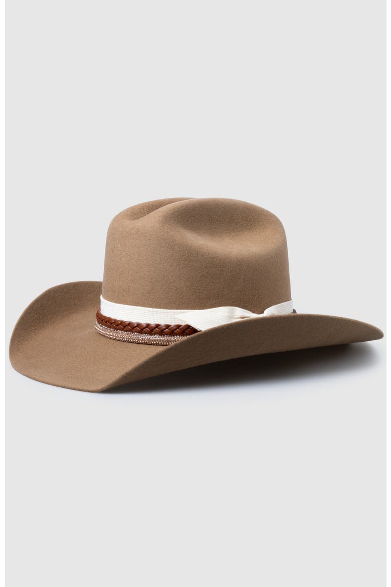 Canyon Belle Wool Western Cowboy Hat, Main, color, Khaki