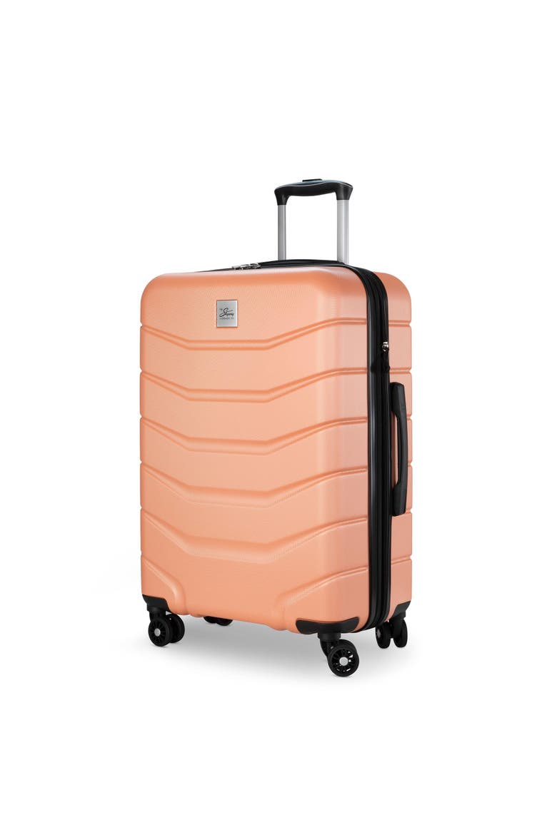 Silverton Hardside Expandable 24" Medium Checked Luggage, Main, color, Papaya Punch