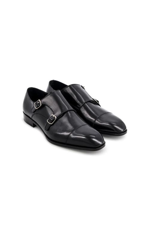 Anthony Veer Bexley Double Monk Boot In Black