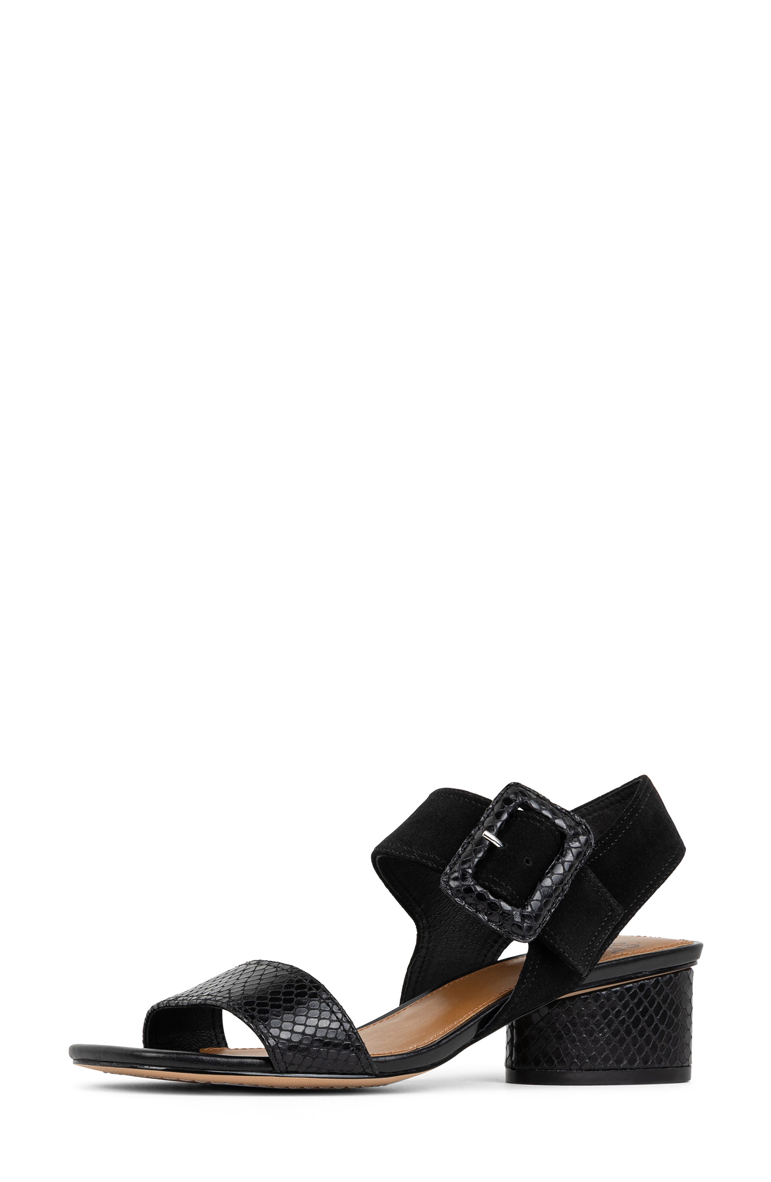 Donald Pliner Oversize Buckle Slingback Sandal, Alternate, color, Black