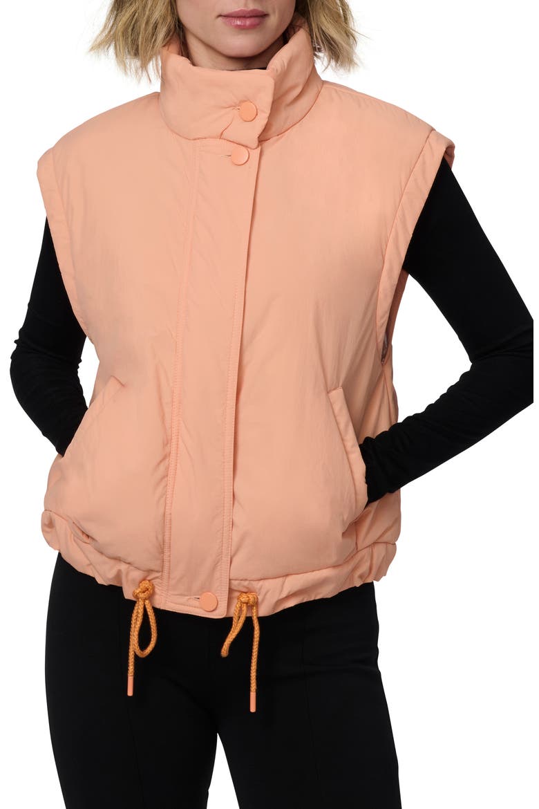 Recycled Nylon Crinkle Vest, Main, color, APRICOT