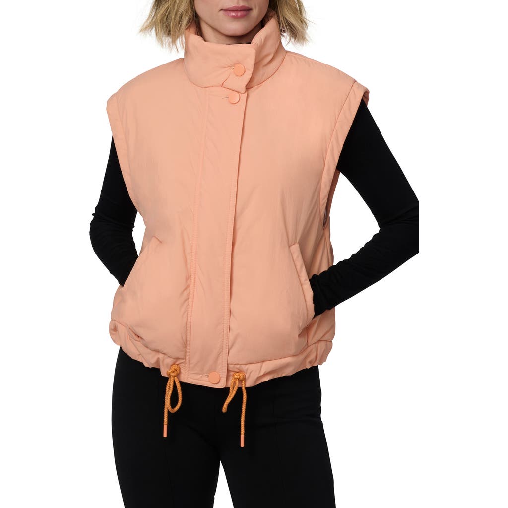 Bernardo Recycled Nylon Crinkle Vest In Apricot