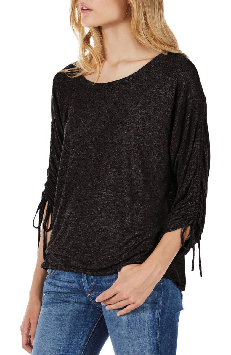 Michael Stars Ruched Sleeve Tee, Alternate, color,