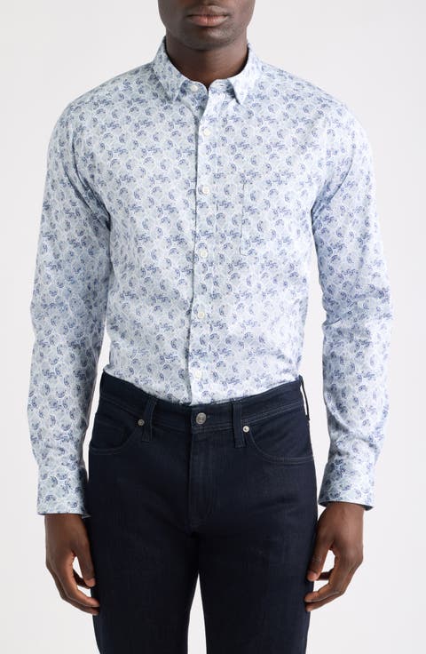 Logan Print Button-Up Shirt