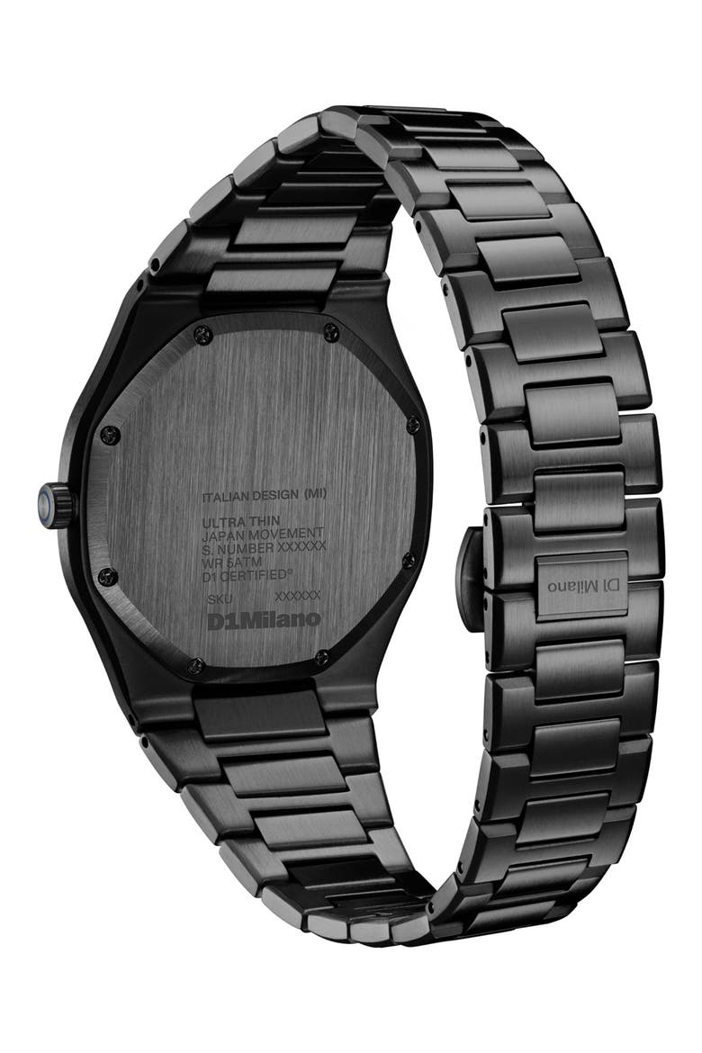 Dark Illusion Ultra Thin Bracelet Watch, 39mm, Alternate, color, GUN METAL
