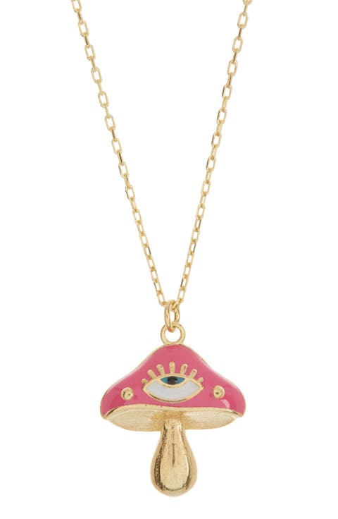 Lucky Magic Mushroom Pendant Necklace