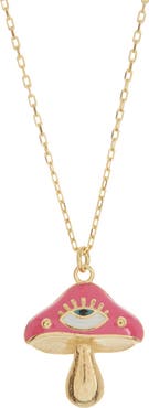 GABI RIELLE Lucky Magic Mushroom Pendant Necklace