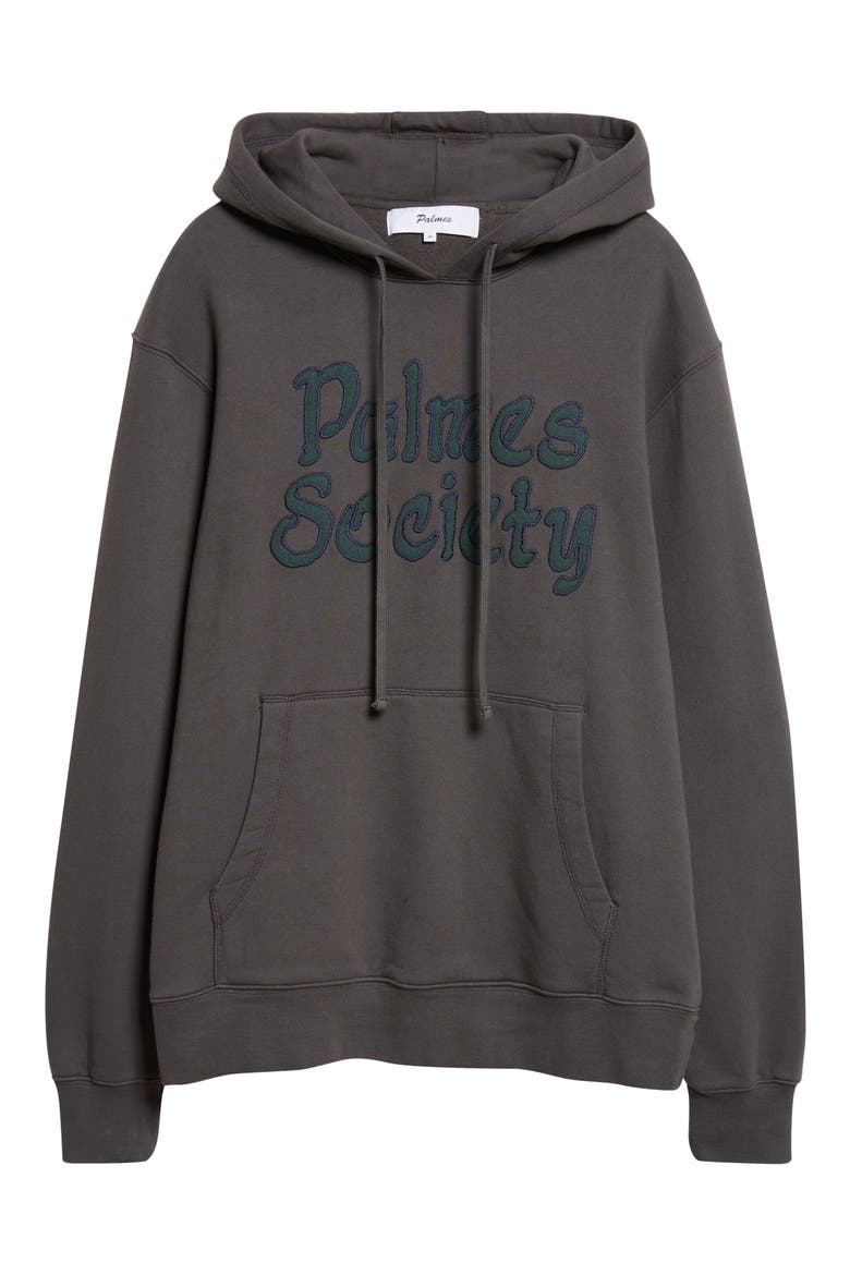 Society Logo Appliqué Hoodie, Alternate, color, CHARCOAL