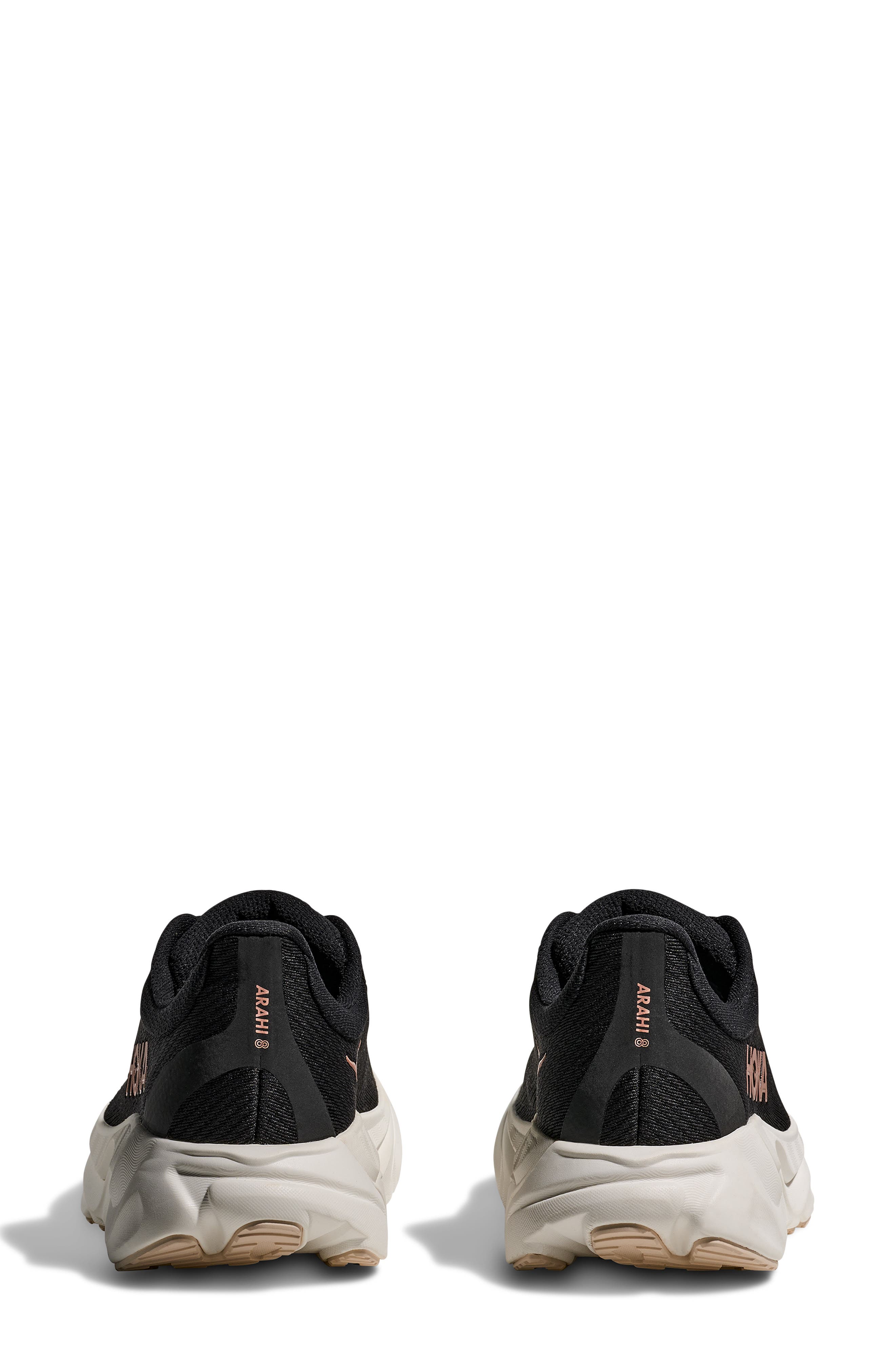 HOKA Arahi 8 Stability Running Shoe, Alternate, color, Black / Rose Gold