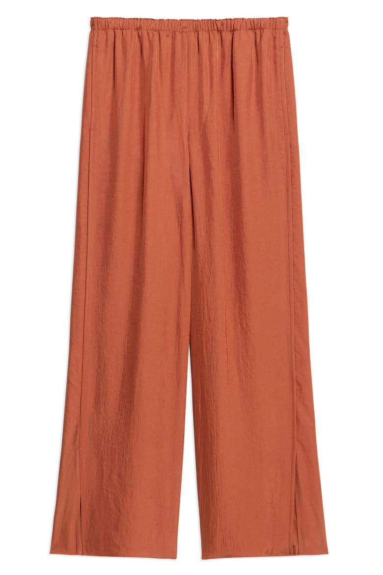 Slit Hem Wide Leg Pants, Main, color, UMBER - XNP