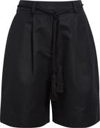 POSSE Yvette High Rise Linen Blend Shorts