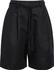 POSSE Yvette High Rise Linen Blend Shorts