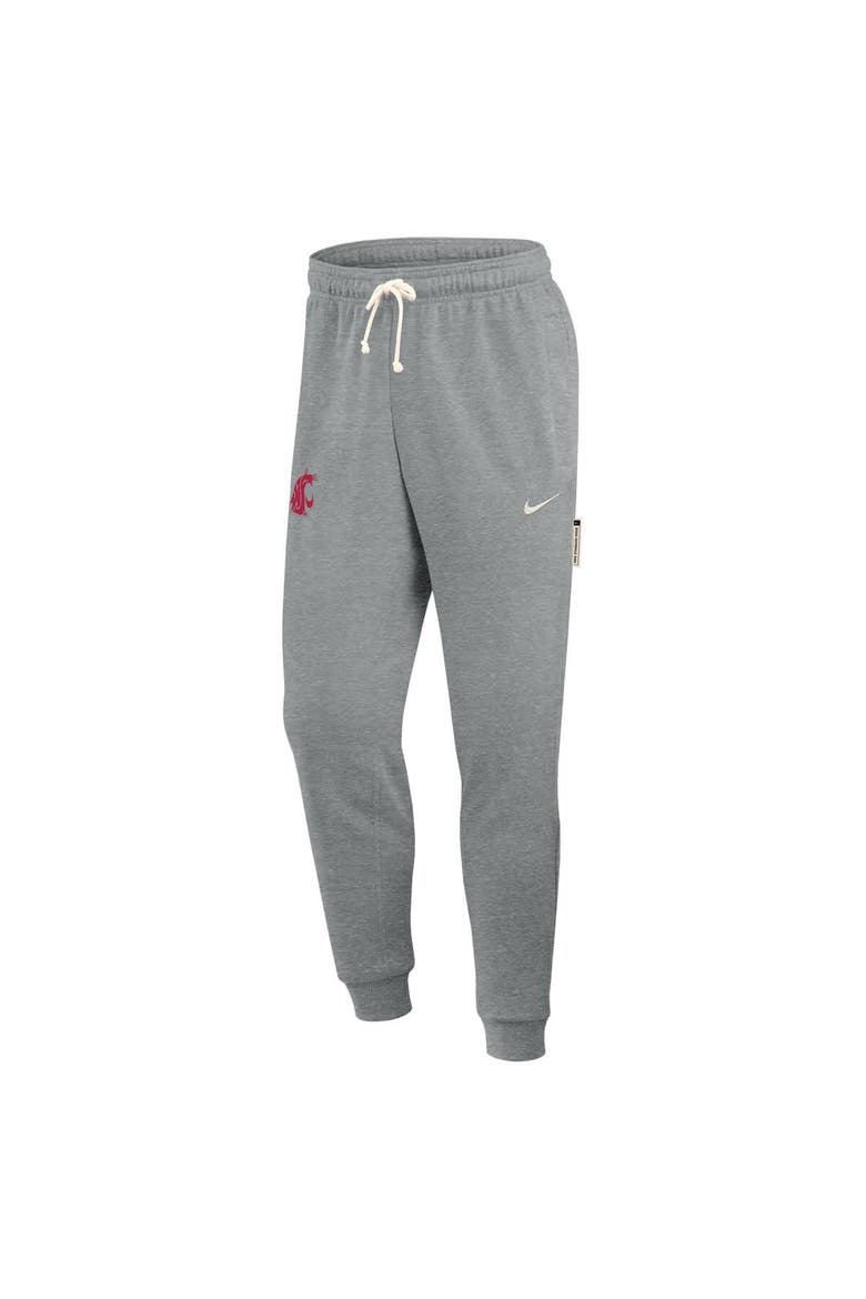 Men's Nike Heather Gray Washington State Cougars 2025 Sideline Standard Issue Dri-FIT Taper Sweatpants, Alternate, color, Heather Gray