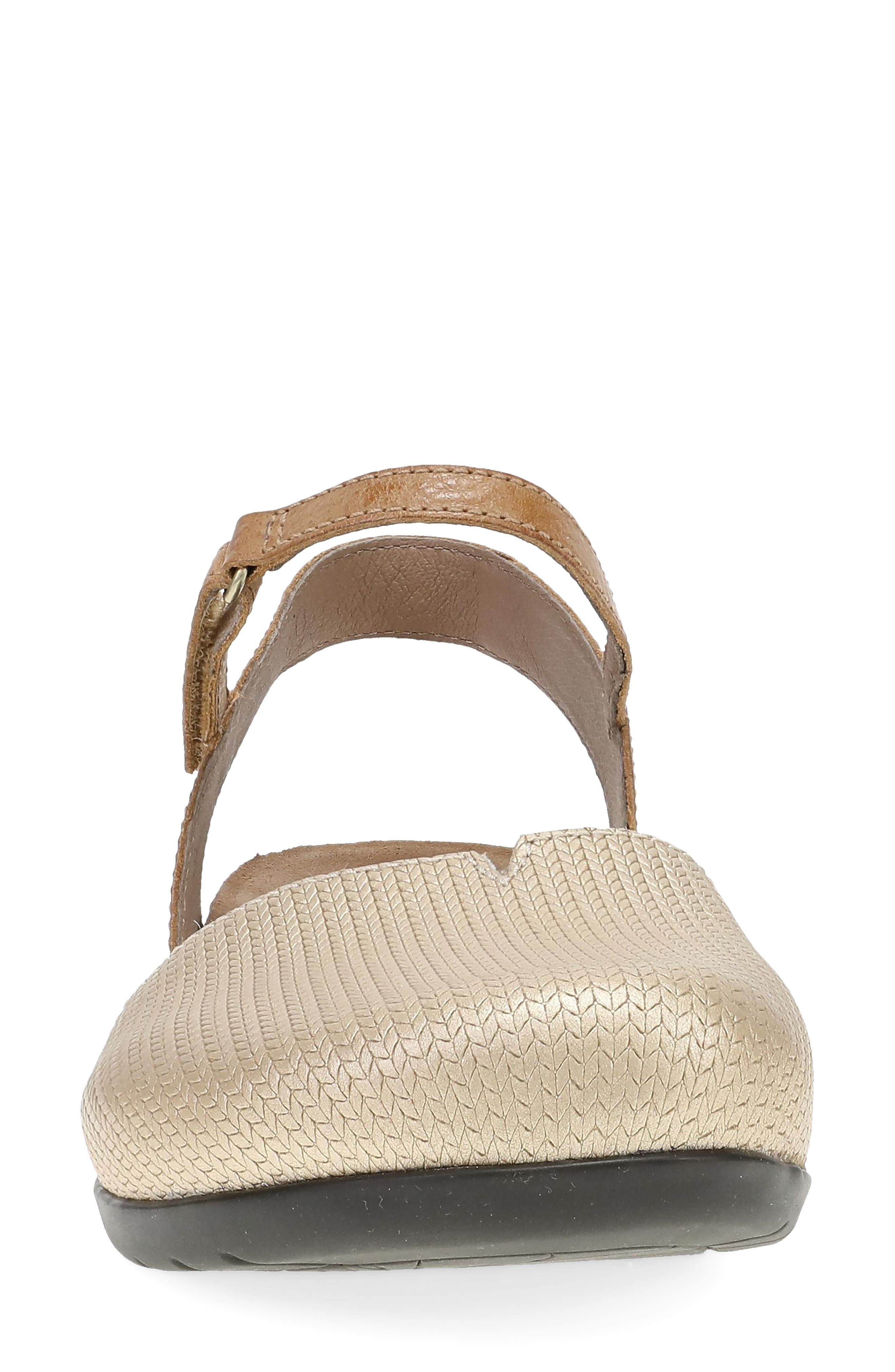 Dansko Rowan Flat, Alternate, color, Taupe Metallic