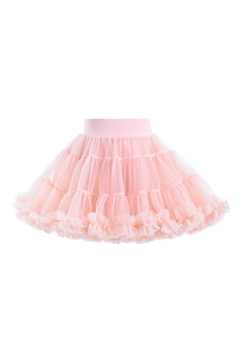 Bow Tulle Skirt, Alternate, color, Blush