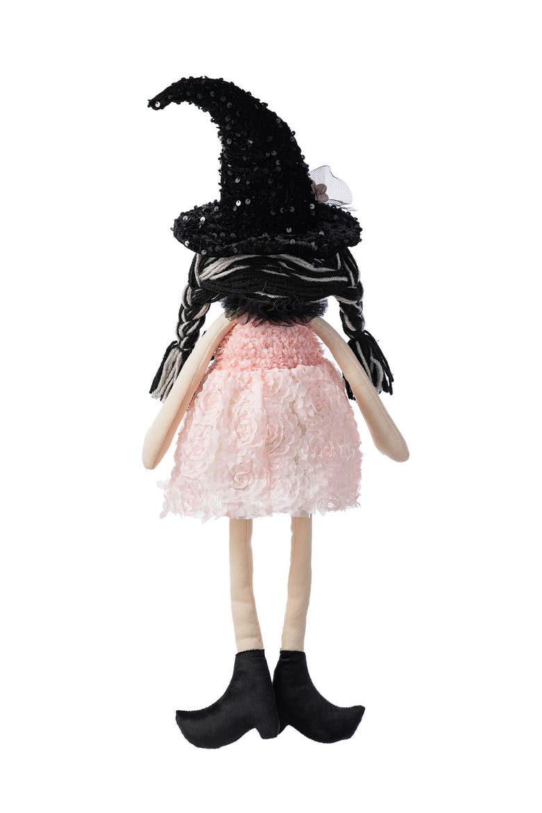 Halloween Fabric Dressed Witch or Pumpkin Sitter, Alternate, color, Pink