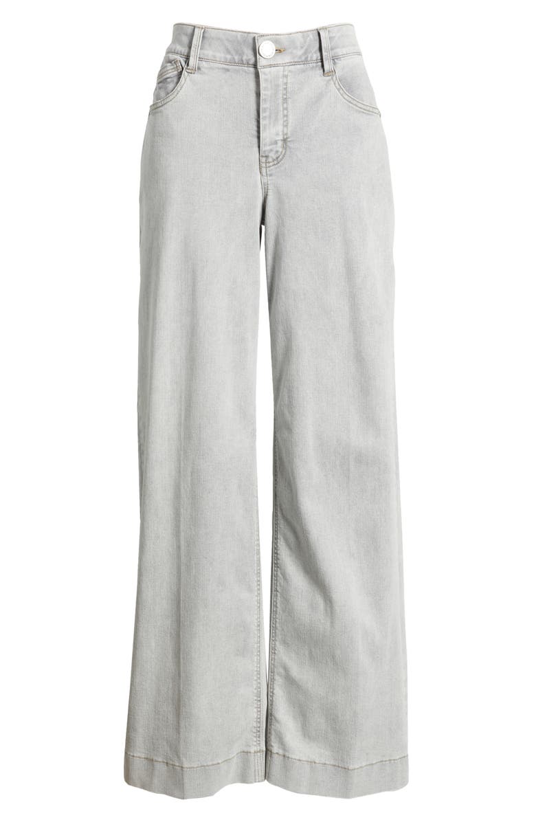 Wit & Wisdom Sam 'Ab'Solution High Waist Wide Leg Jeans, Alternate, color, Light Grey