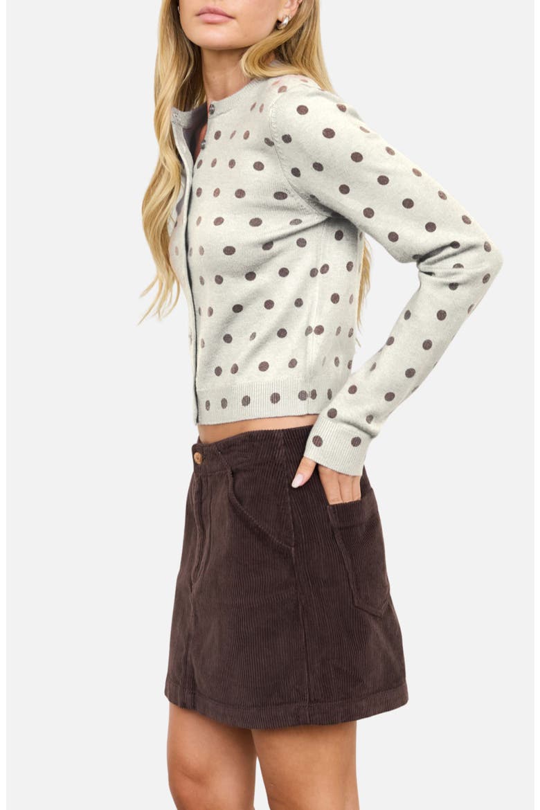 Polka Dot Cardigan, Alternate, color, CREAM