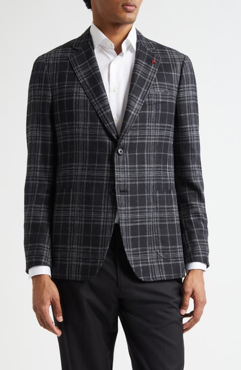 Window Plaid Wool, Silk & Linen Sport Coat