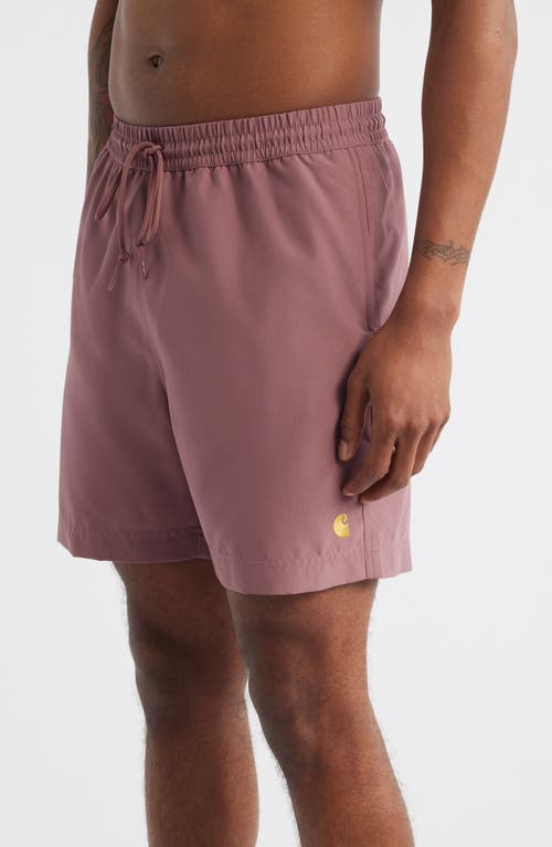 Carhartt Work In Progress Chase Swim Trunks In Purple
