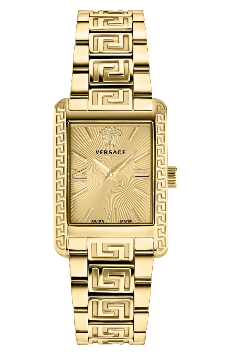 Versace Tonneau Bracelet Watch, 23mm x 33mm, Main, color,