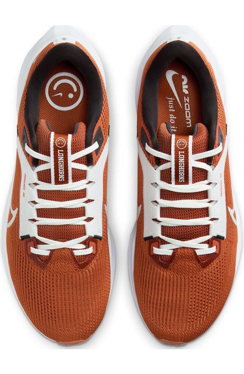 Nike Unisex Nike Texas Orange Texas Longhorns Zoom Pegasus 40 Running Shoe, Alternate, color,