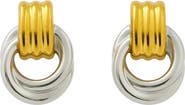 DLORIA Luna Link Mixed Metal Two Tone Earrings