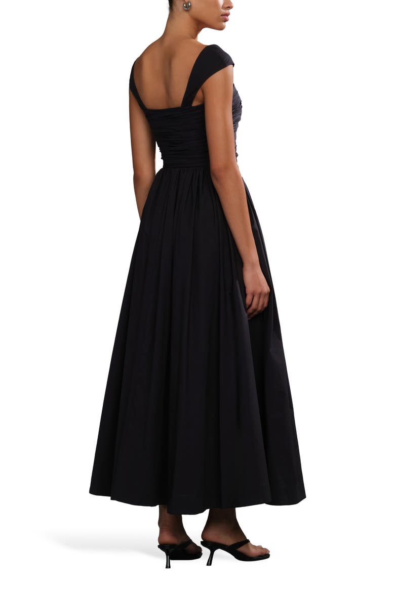 Galilea ruched dress, Alternate, color, Black