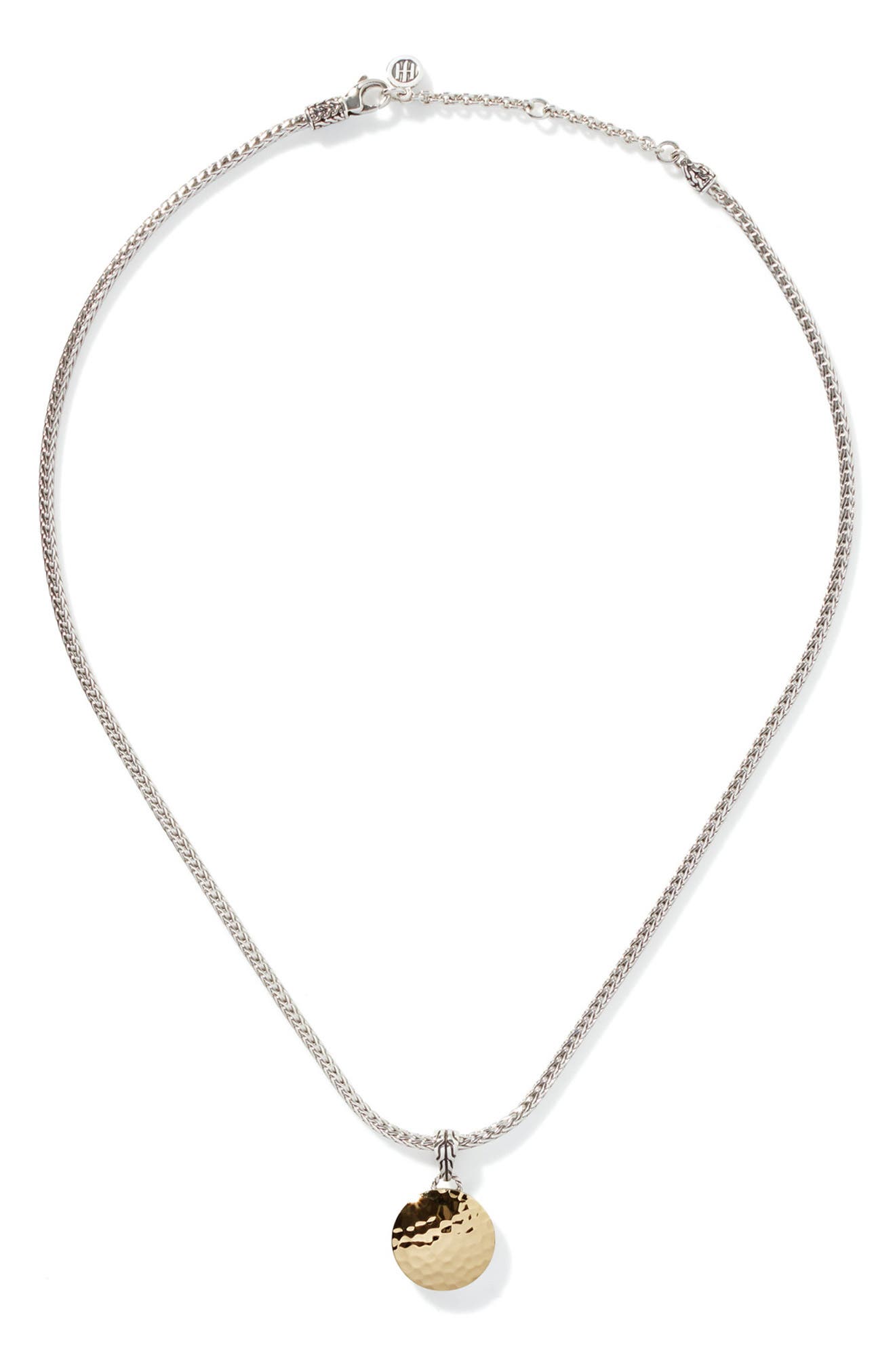 John Hardy Palu Dot Hammered Reversible Pendant Necklace