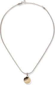 John Hardy Palu Dot Hammered Reversible Pendant Necklace