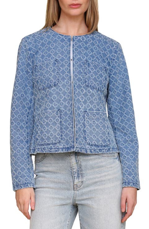 Textured Denim Jacket