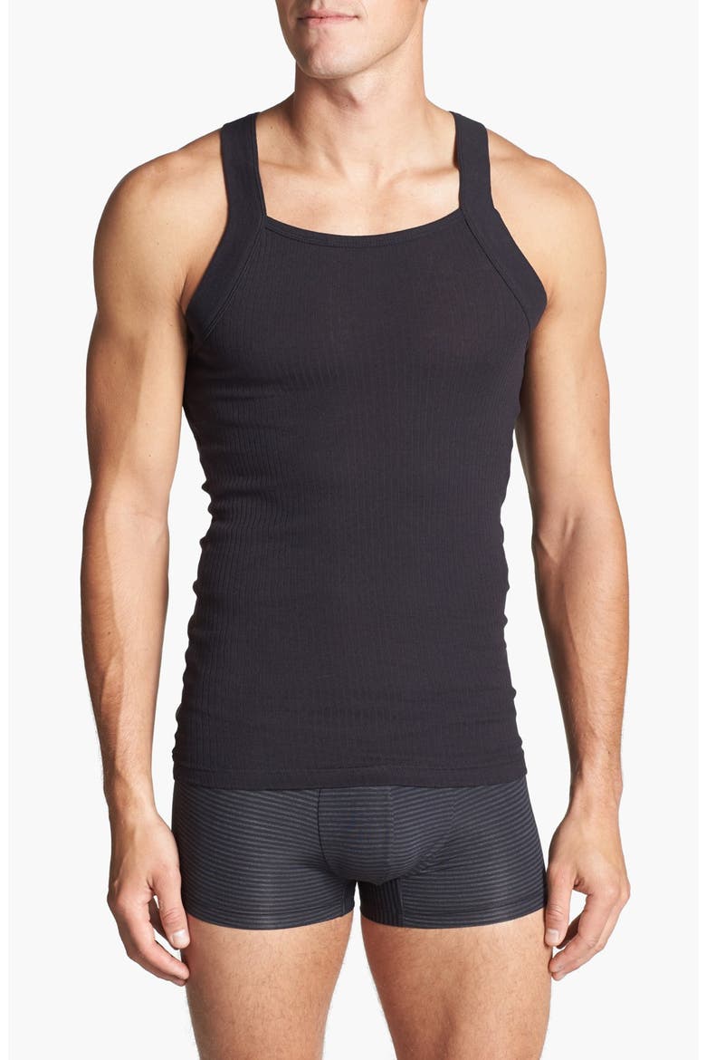2-Pack Square Cut Tank Top, Main, color, BLACK