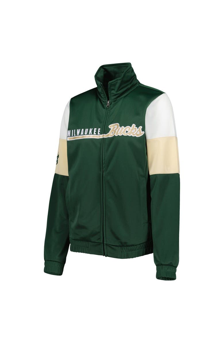 G-III 4HER BY CARL BANKS Women's G-III 4Her by Carl Banks Hunter Green Milwaukee Bucks Change Up Full-Zip Track Jacket, Alternate, color, Hunter Green