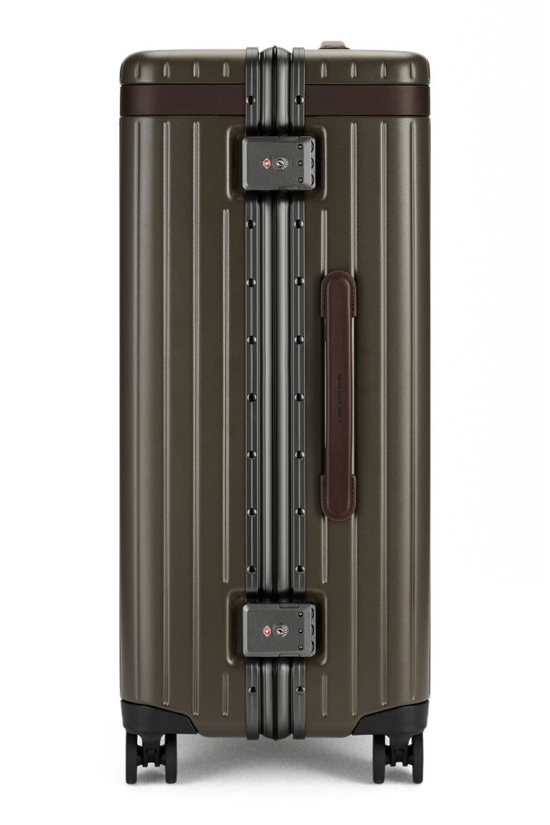 The Check-in Suitcase, Alternate, color, Dark Olive / Chocolate