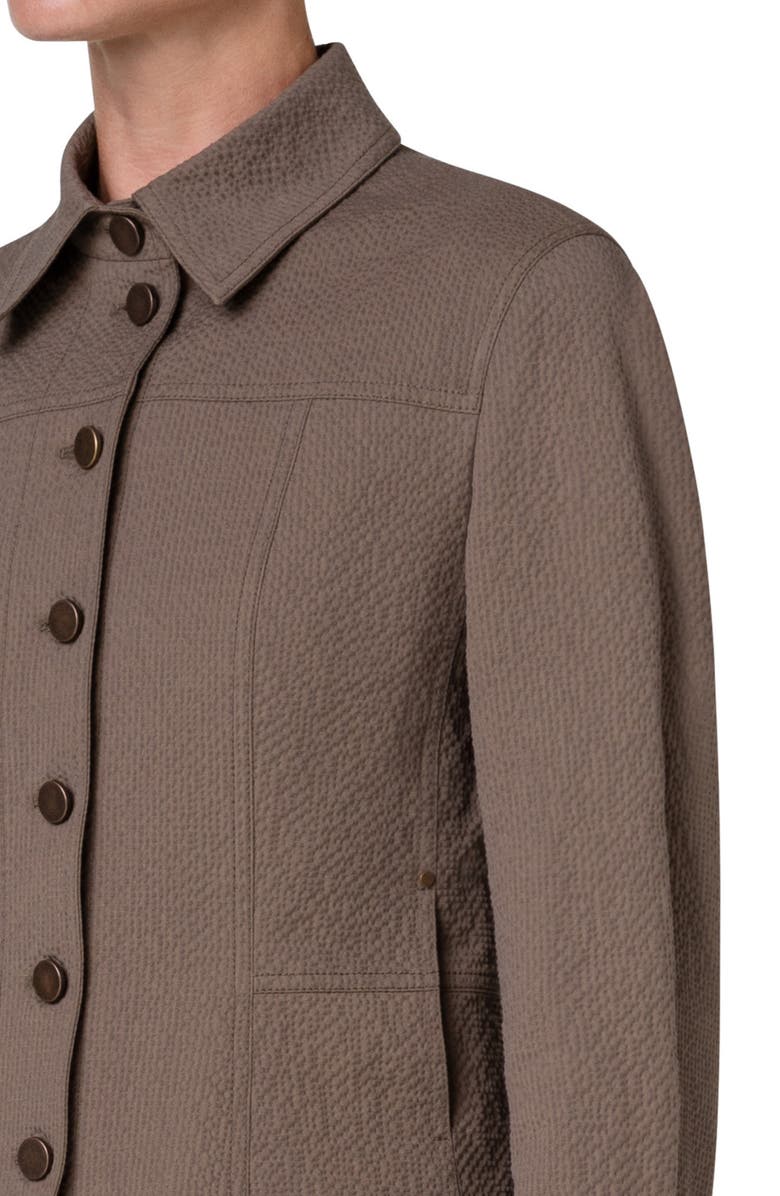 Akris punto Crop Seersucker Jacket, Alternate, color, 