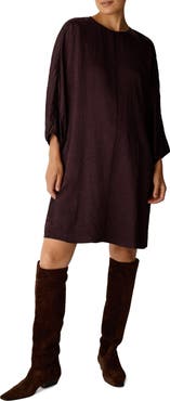 Eileen Fisher Crinkle Dolman Sleeve Shift Dress