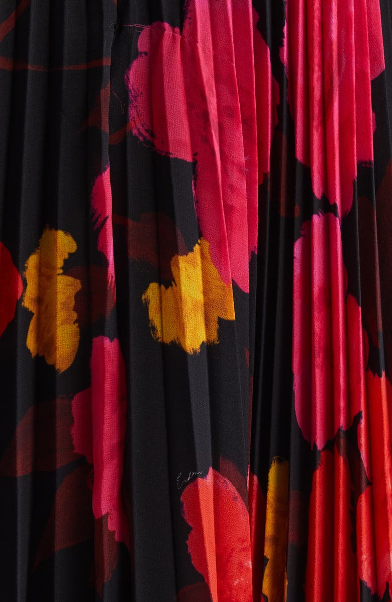 Erdem Floral Print Pleated Skirt, Alternate, color, 
