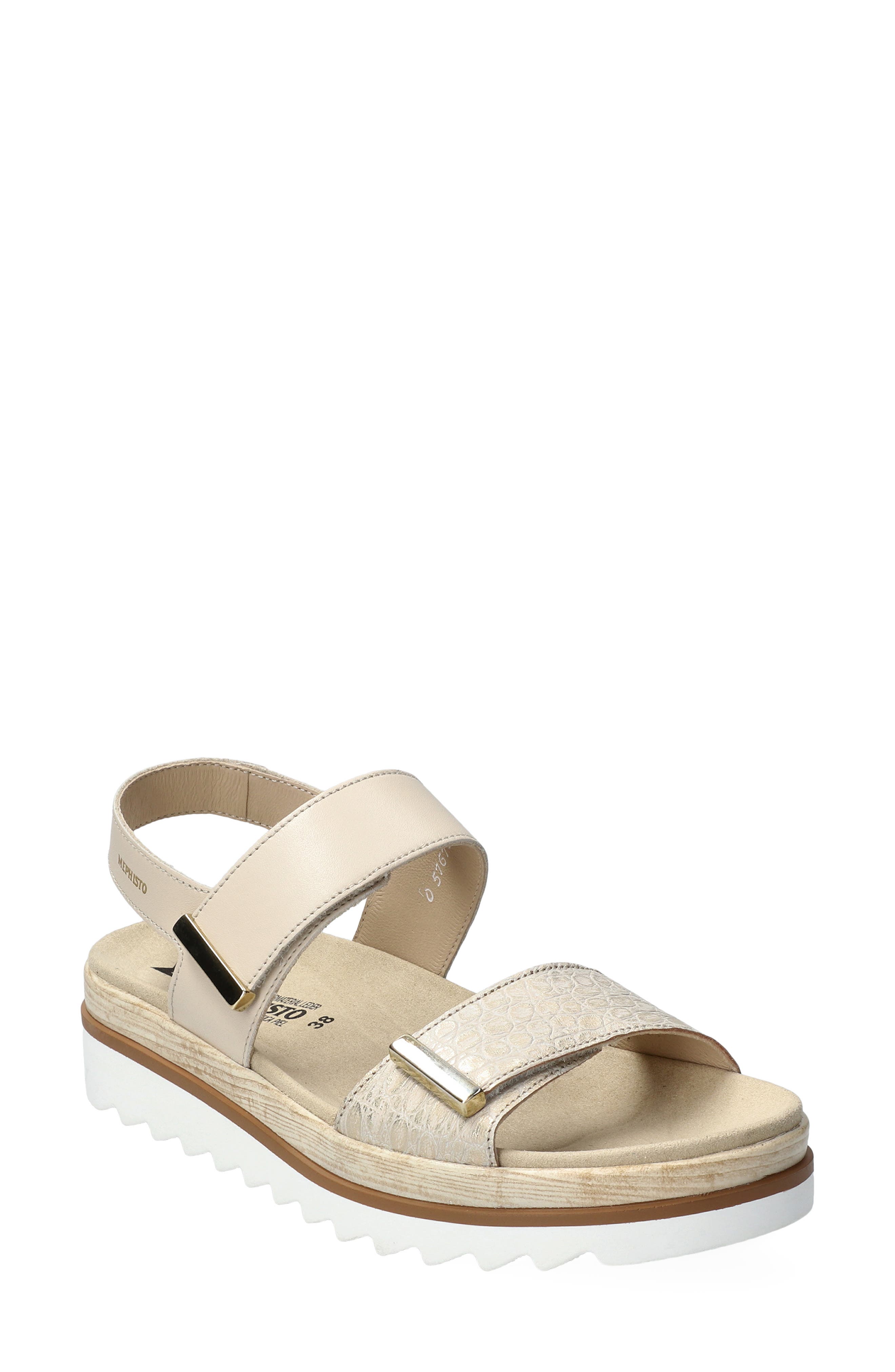 Mephisto Dominica Platform Sandal, Main, color, Light Sand