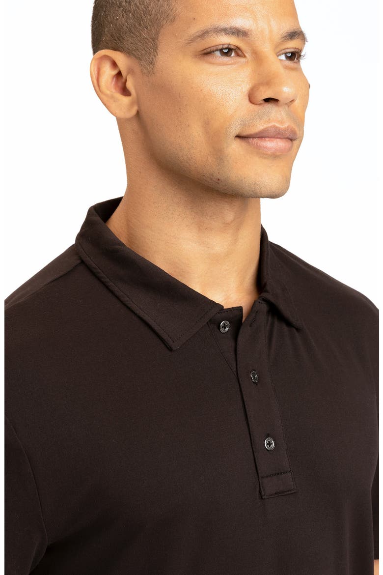 Henrique Luxe Jersey Polo, Alternate, color, BLACK