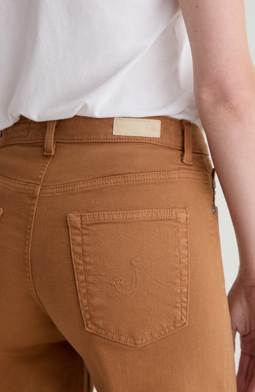 Ag Saige High Rise Wide Leg Crop Jeans In Ginger In Brown