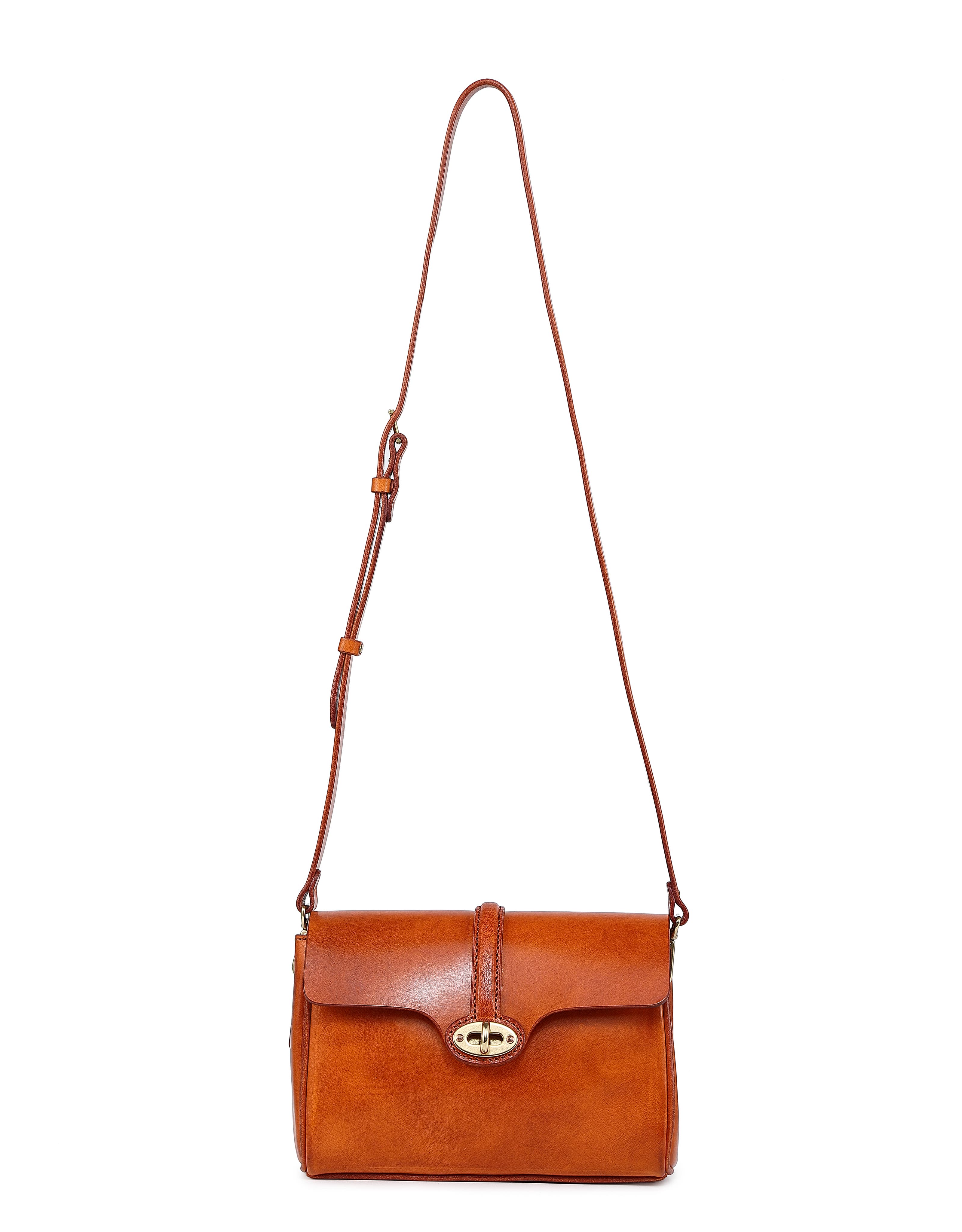 Laurel Genuine Leather Vintage Slim Crossbody, Alternate, color, Caramel