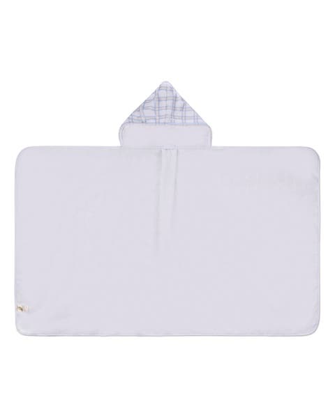 Boys Cozy Plaid Hooded Cotton-Lined Terry Towel