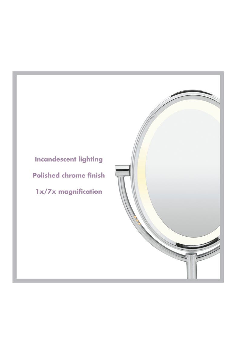 Double-Sided LED Oval Mirror, Alternate, color, NO COLOR