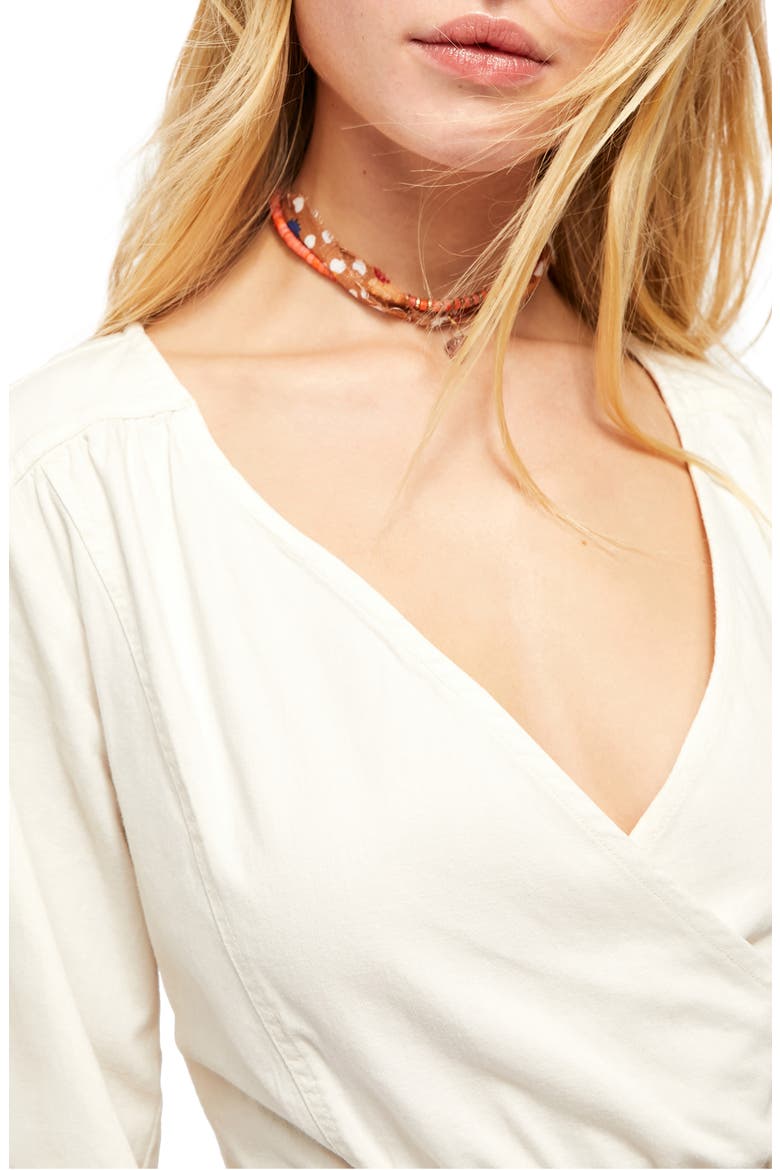 Sophie Crop Wrap Top, Alternate, color, WHITE
