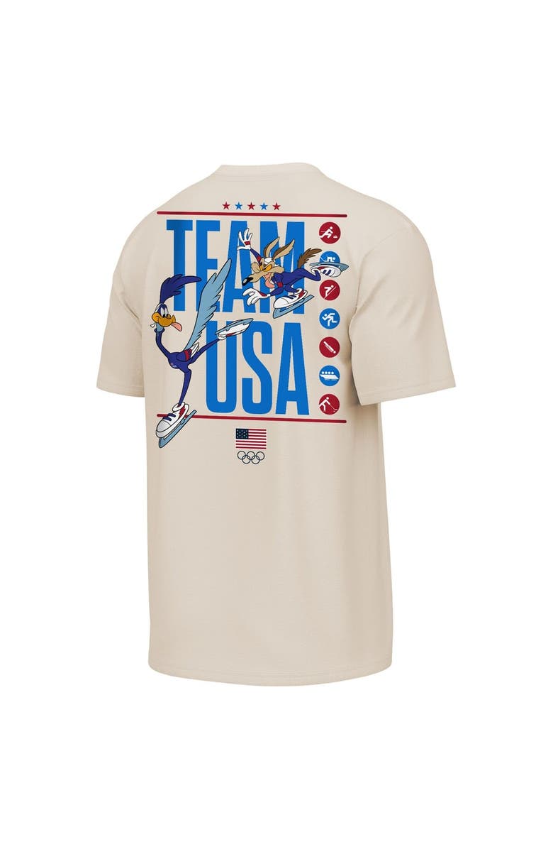 Outerstuff Men's Outerstuff Cream Team USA x Looney Tunes Chased T-Shirt, Alternate, color,