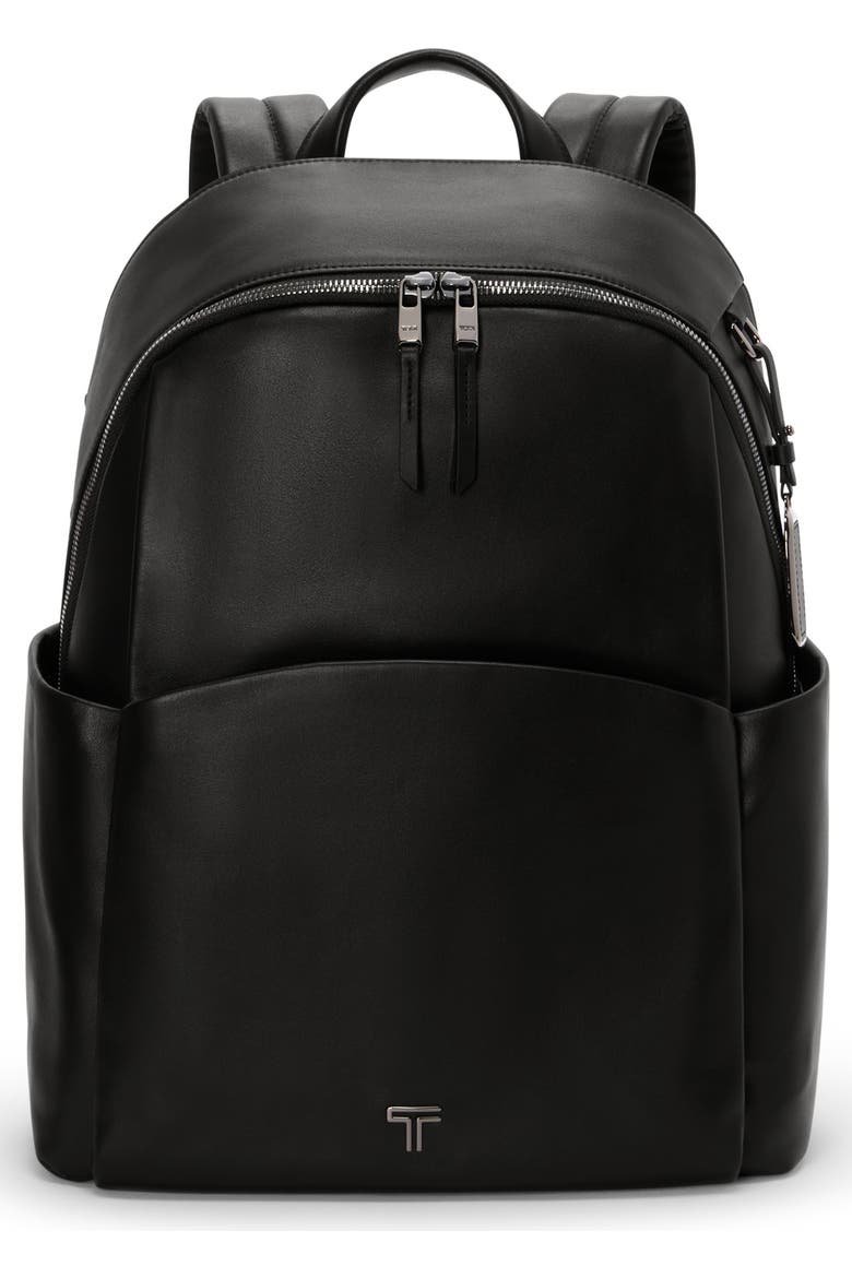 black leather backpack large Premium 15.6inch Laptop for Men Padded laptop pocket Black Leather Backpacks | Alaskan