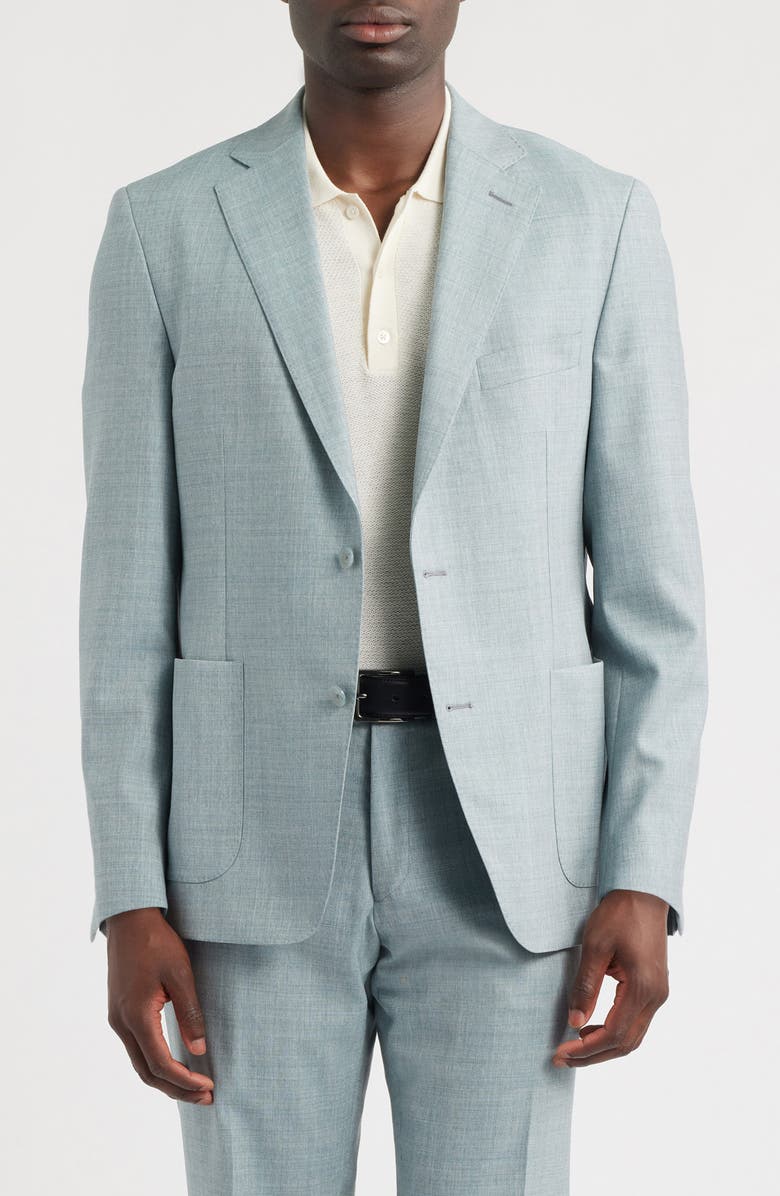 Vince Icon Relaxed Fit Wool Suit, Alternate, color, Light Green