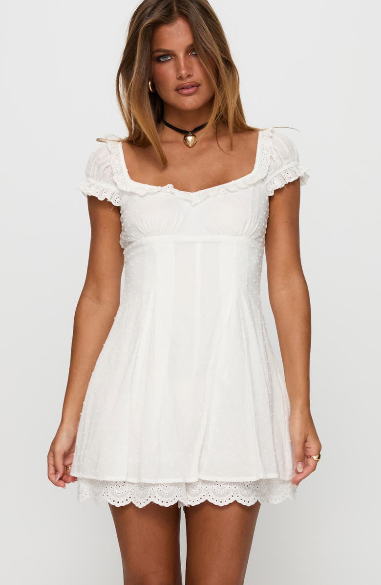 Princess Polly Want Your Love Minidress, Alternate, color, White